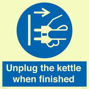 Unplug the kettle when finished